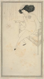 Karikatur av JM Whistler av Aubrey Beardsley