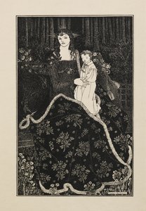 Julekort, fra en bok med femti tegninger av Aubrey Beardsley