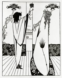 Hvordan Tristan drakk kjærlighetsdrikken, ca. 1894 av Aubrey Beardsley