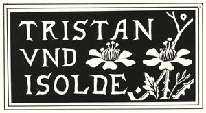 Design fra forsiden av Aubrey Beardsleys kopi av "Tristan Und Isolde" av Aubrey Beardsley