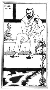 Emile Zola, 1893 88@Zola (1840-1902) fransk forfatter og romanforfatter; illustrasjon fra magasinet 