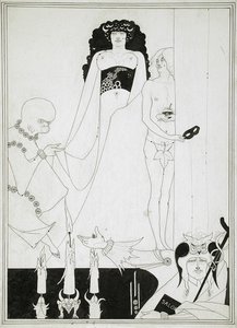Gå inn i Herodias. Illustrasjon for Salome av Oscar Wilde av Aubrey Beardsley