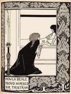 Hvordan La Beale Isoud pleiet Sir Tristram av Aubrey Beardsley