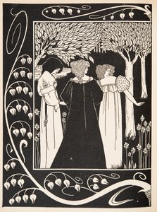 Hvordan Sir Launcelot ble kjent av Dame Elaine av Aubrey Beardsley