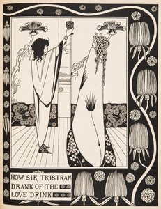 Hvordan Sir Tristram drakk kjærlighetsdrikken av Aubrey Beardsley