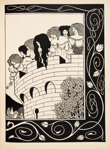 Hvordan en djevel i kvinnelig likhet ville ha fristet Sir Bors av Aubrey Beardsley