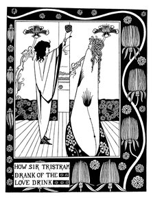 Illustrasjon til boken Le Morte dArthur av Sir Thomas Malory av Aubrey Beardsley