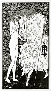 Den mystiske rosehagen, ca. 1894 av Aubrey Beardsley
