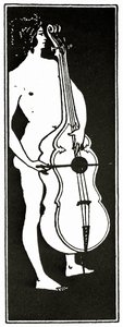 Mannen med celloen, ca. 1894 av Aubrey Beardsley