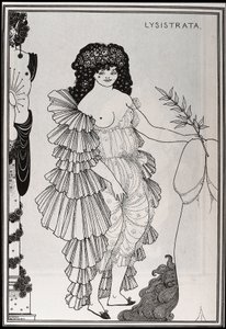Lysistrate beskytter kjønnet hennes av Aubrey Beardsley