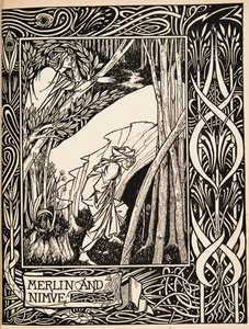 Merlin og Nimue av Aubrey Beardsley