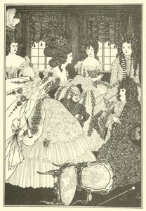 Slaget om Beaux og Belles av Aubrey Beardsley