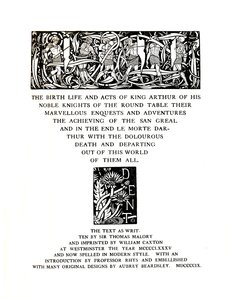 Tittel-side designet av Aubrey Beardsley for Mrs. J. M. Dent and Sons Ltd, 1909, 1914. av Aubrey Beardsley