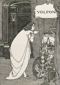 Tittelsiden til Volpone or the fox (1609) skrevet av Ben Johnson av Aubrey Beardsley