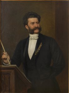 Portrett av Johann Strauss 1825-1899, 1888. av August Eisenmenger