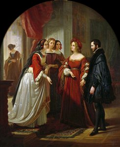 Tasso før Eleonora dEste, 1839. av August Ferdinand Hopfgarten