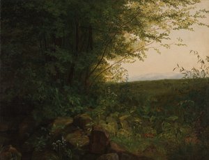 Ved kanten av skogen, ca. 1820. av August Heinrich