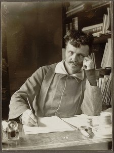 Selvportrett. 1886 av August Johan Strindberg