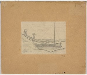 Lossing av en lekter av August Macke