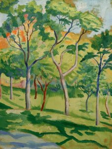 Trær i enga av August Macke