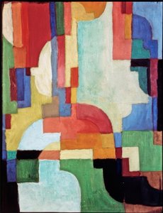 Fargede former I av August Macke