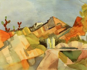 Steinete landskap av August Macke