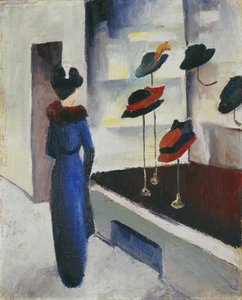 Hattebutikk, 1913 av August Macke