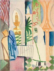 I tempelhallen; I tempelhallen, 1914 av August Macke