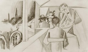 Luftskipskafé av August Macke