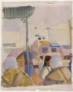 Marked i Tunis (II). 1914 av August Macke