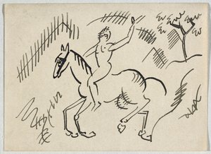 Naken rytter av August Macke