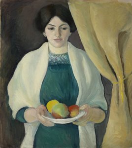 Portrett med epler av August Macke