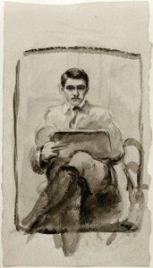 Selvportrett, tegning av August Macke