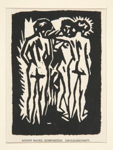 Tre nakenbilder av August Macke