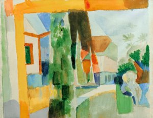 Hagen vår ved innsjøen 4 av August Macke