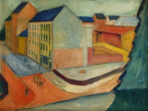 Gaten vår med ridebane, Bonn, 1913 av August Macke