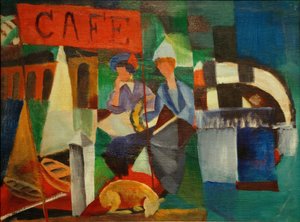 To damer i kafeen av August Macke