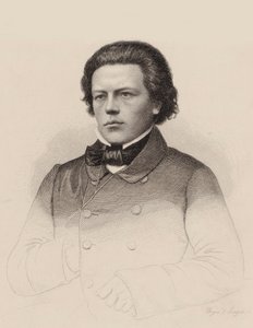 Portrett av komponisten Anton Rubinstein 1829-1894, 1850.
