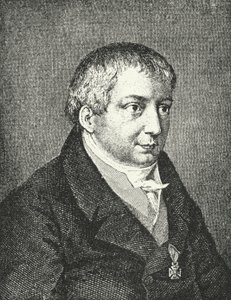 Friedrich Schlegel , tysk poet (gravering) av Augusta von Buttlar