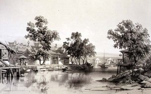 Templet og kanalen i Honan, plate 29 fra 