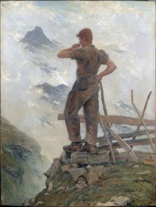 Lioba! Schäfer des Berner Oberlandes, seine Herde zurückrufend