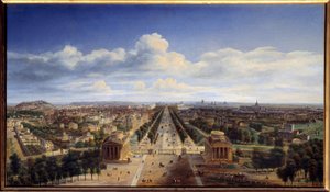 Utsikt over Paris tatt fra Arc de Triomphe de l