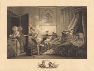 Skjorten min brenner av Auguste Claude Simon Legrand after Jean Honoré Fragonard