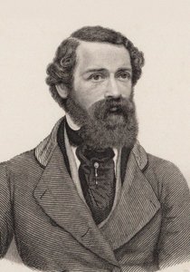 Portrett av komponisten Joseph Netzer 1808-1864, ca. 1850. av Auguste Hüssener