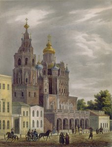 Theotokos-kirken ved Pokrovka-gaten i Moskva, 1825 av Auguste Jean Baptiste Antoine Cadolle