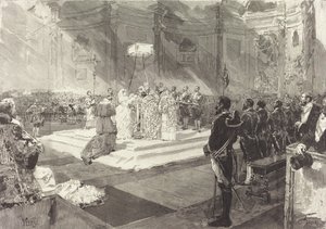 Kongelig dåp ved Spanias hoff, 1882. av Auguste Lepere