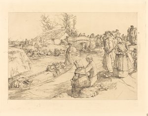 Begravelse i Vendeen-myra av Auguste Lepere