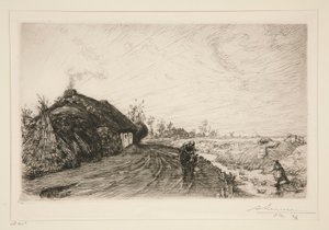 Sti langs myra til Vendee [Saint-Jean-de-Monts] av Auguste Lepere