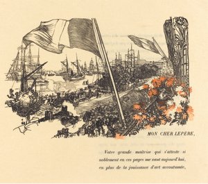 Dedikasjonsside, utgitt 1900. av Auguste Lepere