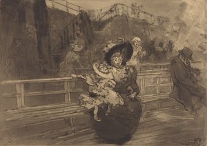 Avgang til Greenwich Depart pour Greenwich, 1891. av Auguste Lepere